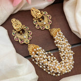 Peacock Jada Billai with Pearl Maatil-Bun Billai-Red Green-G13076